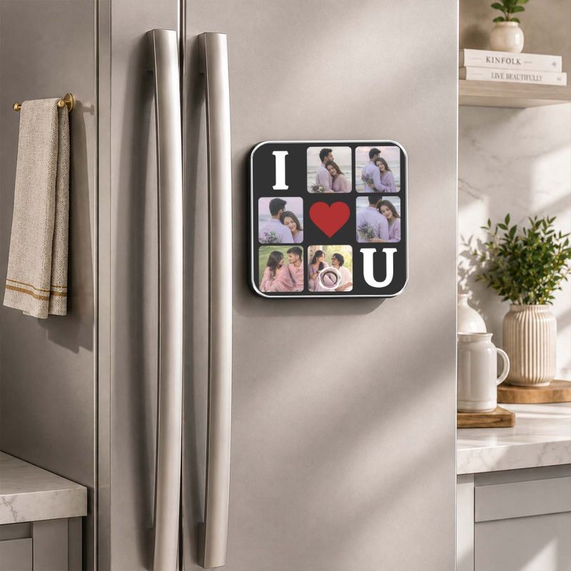 I Love You Personalized Musical Fridge Magnet for Couples  Purpose Gift for Love, Girlfriend, Boyfriend Music Player Music Box Fridge Magnet